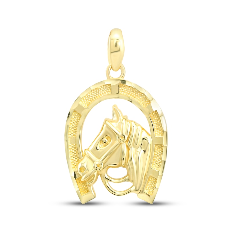 Main Image 1 of Men's Horseshoe Charm 10K Yellow Gold