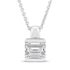 Thumbnail Image 1 of KAY Lab-Grown Diamonds Emerald-Cut Solitaire Necklace 3/4 ct tw 10K White Gold (F/SI2) 18"