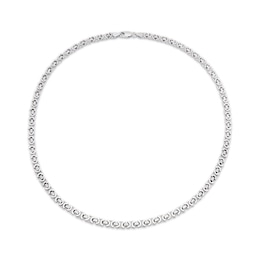 5.1mm Byzantine Chain Necklace Solid Sterling Silver 22"