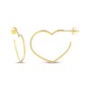 Thumbnail Image 1 of Heart-Shaped Open Hoop Earrings 14K Yellow Gold