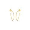 Thumbnail Image 2 of Heart-Shaped Open Hoop Earrings 14K Yellow Gold