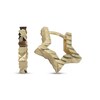 Thumbnail Image 1 of Children's Star-Shaped Diamond-Cut Huggie Hoop Earrings 14K Yellow Gold