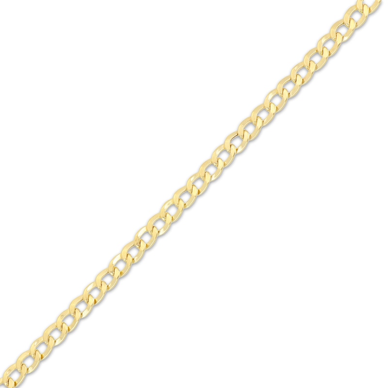 Main Image 2 of 4.1mm Curb Chain Necklace 10K Hollow Yellow Gold 22"