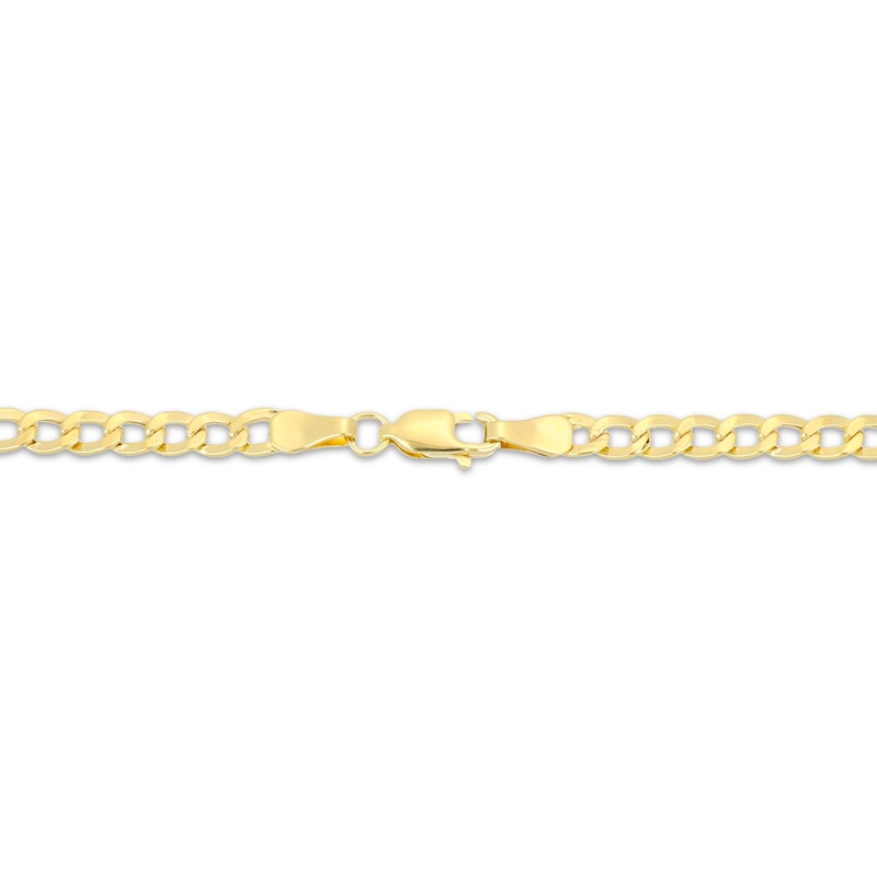 Main Image 3 of 4.1mm Curb Chain Necklace 10K Hollow Yellow Gold 22"