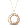 Thumbnail Image 1 of Le Vian Diamond Circles Necklace 1 ct tw 14K Tri-Tone Gold 20"