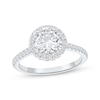 Thumbnail Image 1 of Lab-Grown Diamonds Round-Cut Halo Engagement Ring 1-1/2 ct tw 14K White Gold