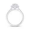 Thumbnail Image 3 of Lab-Grown Diamonds Round-Cut Halo Engagement Ring 1-1/2 ct tw 14K White Gold