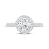 Thumbnail Image 4 of Lab-Grown Diamonds Round-Cut Halo Engagement Ring 1-1/2 ct tw 14K White Gold