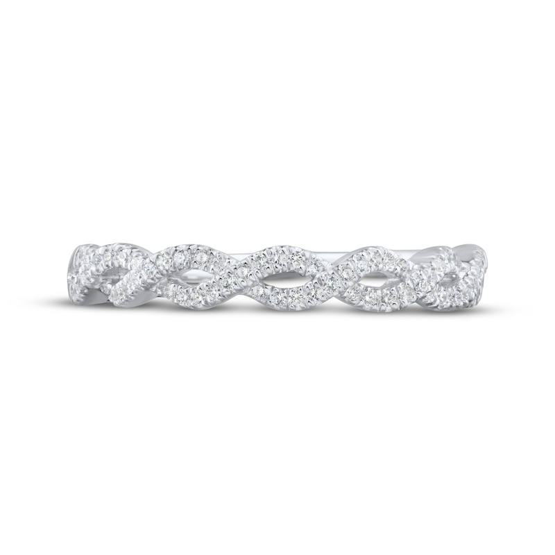 Main Image 3 of Adore Diamond Twist Anniversary Ring 1/5 ct tw 10K White Gold