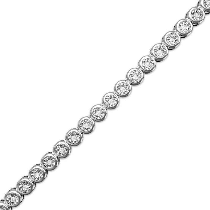 Main Image 2 of Diamond Tennis Necklace 1/2 ct tw Sterling Silver 17"