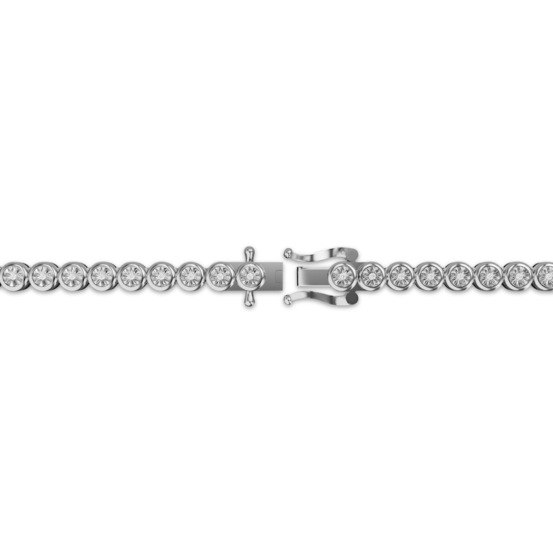 Main Image 3 of Diamond Tennis Necklace 1/2 ct tw Sterling Silver 17"