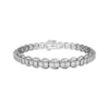 Thumbnail Image 1 of Diamond Scallop Link Bracelet 1 ct tw Sterling Silver 7.25"