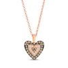 Thumbnail Image 1 of Le Vian Diamond Heart Necklace 1/2 ct tw 14K Strawberry Gold 19"