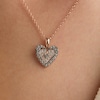 Thumbnail Image 4 of Le Vian Diamond Heart Necklace 1/2 ct tw 14K Strawberry Gold 19"