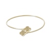 Thumbnail Image 1 of Italian Brilliance Diamond-Cut Clover Cuff Bangle Bracelet 14K Yellow Gold