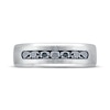 Thumbnail Image 3 of Adore Men's Black Diamond Brushed Wedding Band 1/2 ct tw 10K White Gold