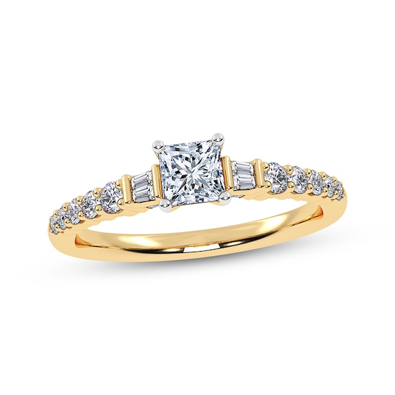Adore Princess-Cut Diamond Engagement Ring 1/2 ct tw 14K Yellow Gold