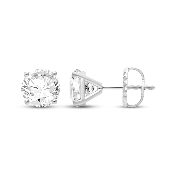 KAY Lab-Grown Diamonds Certified Round-Cut Solitaire Stud Earrings 3 ct tw 14K White Gold (F/VVS2)
