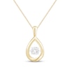 Thumbnail Image 1 of Unstoppable Love Diamond Accent Teardrop Necklace 10K Yellow Gold 19"