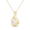 Thumbnail Image 2 of Unstoppable Love Diamond Accent Teardrop Necklace 10K Yellow Gold 19"