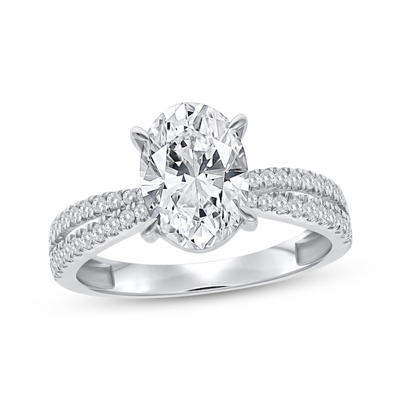 Adore Lab-Grown Diamonds Certified Oval-Cut Engagement Ring 2-1/4 ct tw 14K White Gold