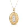 Thumbnail Image 1 of Diamond Accent Our Lady of Guadalupe Oval Necklace 14K Yellow Gold 20"