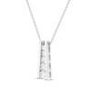 Thumbnail Image 2 of Diamond Ladder Necklace 1/4 ct tw Sterling Silver 18"