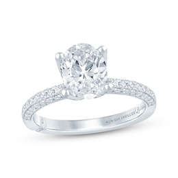 Monique Lhuillier Bliss Oval-Cut Lab-Grown Diamond Engagement Ring 2-5/8 ct tw 18K White Gold