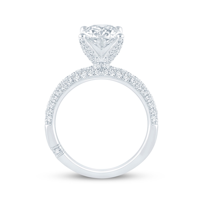 Main Image 3 of Monique Lhuillier Bliss Oval-Cut Lab-Grown Diamond Engagement Ring 2-5/8 ct tw 18K White Gold