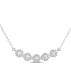Thumbnail Image 1 of Diamond Five-Stone Smile Necklace 3/4 ct tw 14K White Gold 18"