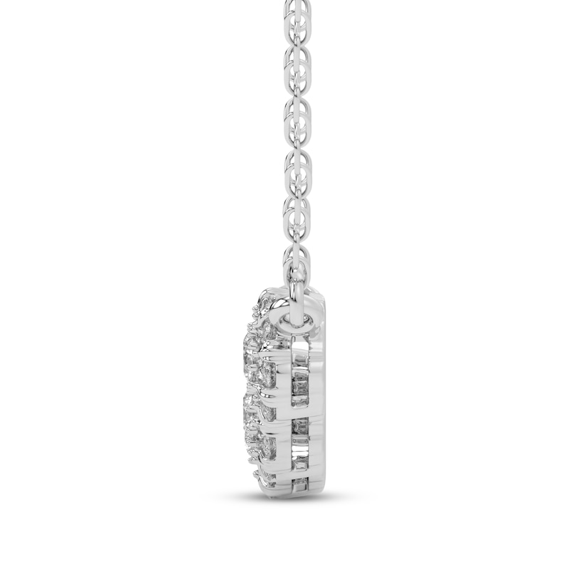 Main Image 3 of Diamond Five-Stone Smile Necklace 3/4 ct tw 14K White Gold 18"