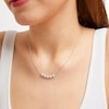 Thumbnail Image 4 of Diamond Five-Stone Smile Necklace 3/4 ct tw 14K White Gold 18"