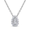 Thumbnail Image 1 of THE LEO Diamond Multi-Stone Teardrop Necklace 1/5 ct tw 14K White Gold 19"