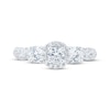 Thumbnail Image 3 of Adore Round-Cut Diamond Three-Stone Engagement Ring 1 ct tw 14K White Gold