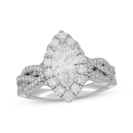 Neil Lane Artistry Marquise-Cut Lab-Grown Diamond Engagement Ring 2 ct tw 14K White Gold