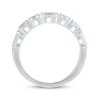 Thumbnail Image 3 of Lab-Grown Diamonds Emerald & Round-Cut Anniversary Band 2 ct tw 14K White Gold