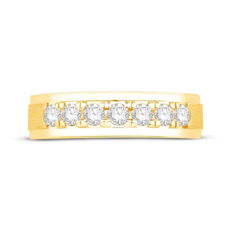 Men’s Diamond Seven-Stone Wedding Band 5/8 ct tw 10K Yellow Gold