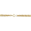 Thumbnail Image 2 of Diamond-Cut Three-Strand Singapore Chain Anklet 10K Yellow Gold 9.5"