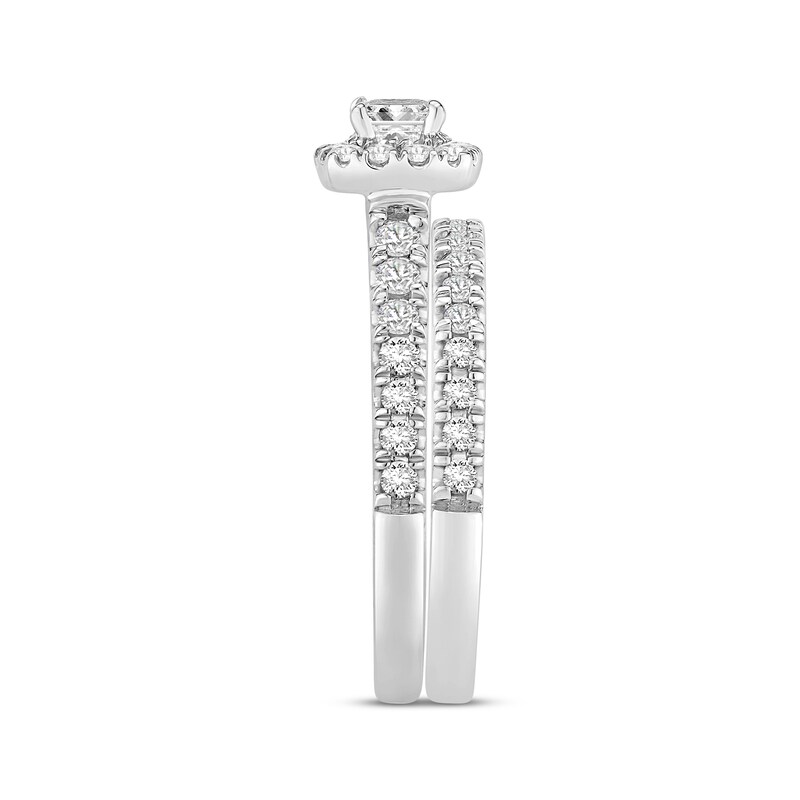 Main Image 2 of Adore Princess & Round-Cut Diamond Bridal Set 1 ct tw 14K White Gold