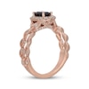 Thumbnail Image 2 of Neil Lane Oval-Cut Black & White Diamond Engagement Ring 1-1/2 ct tw 14K Rose Gold