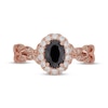 Thumbnail Image 3 of Neil Lane Oval-Cut Black & White Diamond Engagement Ring 1-1/2 ct tw 14K Rose Gold