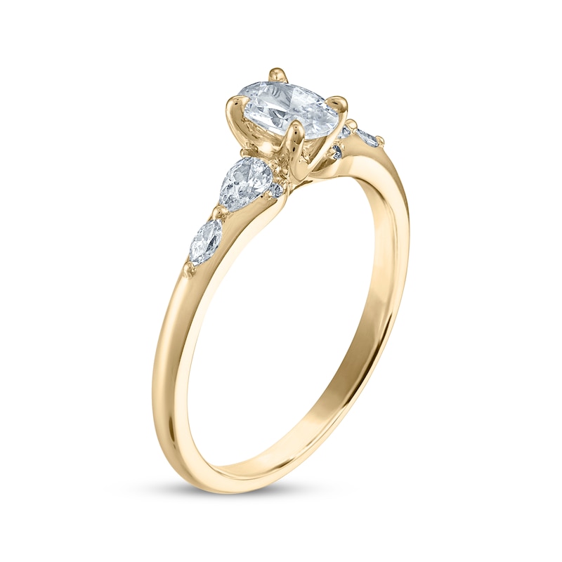 Main Image 2 of Adore Oval, Pear, Marquise & Round-Cut Diamond Engagement Ring 3/4 ct tw 14K Yellow Gold