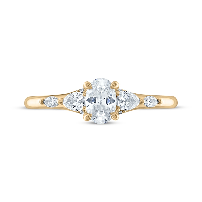 Main Image 3 of Adore Oval, Pear, Marquise & Round-Cut Diamond Engagement Ring 3/4 ct tw 14K Yellow Gold