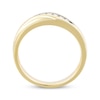 Thumbnail Image 2 of Men's Diamond Sculpted Wedding Band 1/15 ct tw 10K Yellow Gold