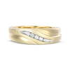 Thumbnail Image 3 of Men's Diamond Sculpted Wedding Band 1/15 ct tw 10K Yellow Gold