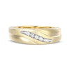 Thumbnail Image 3 of Men's Diamond Sculpted Wedding Band 1/15 ct tw 10K Yellow Gold