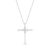 Thumbnail Image 1 of Diamond-Accent Cross Necklace Sterling Silver 18”