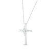 Thumbnail Image 2 of Diamond-Accent Cross Necklace Sterling Silver 18”