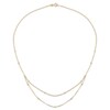 Thumbnail Image 1 of Layered Bead Curb Chain Necklace 14K Yellow Gold 17"