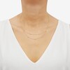 Thumbnail Image 2 of Layered Bead Curb Chain Necklace 14K Yellow Gold 17"